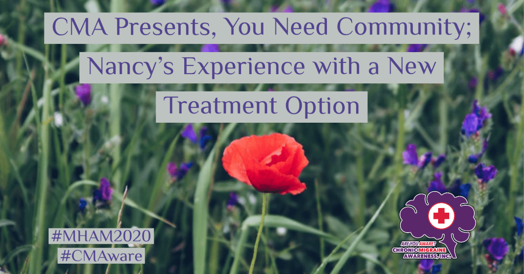 *UPDATE July 20, 2020*  You Need Community; A New Treatment&nbsp;Option.